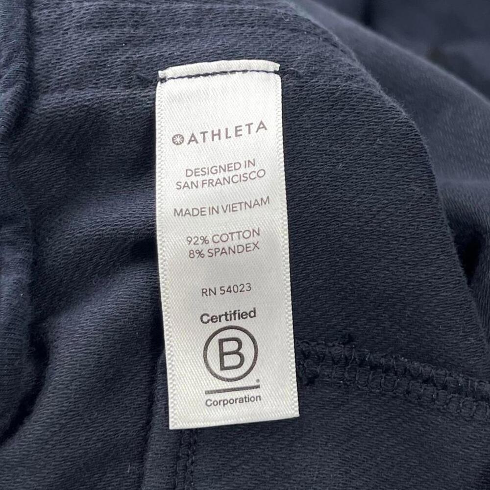 Athleta Farallon Jogger Pants Stratum Camo Navy Elastic Waist Size 4 Stretch - Picture 7 of 9